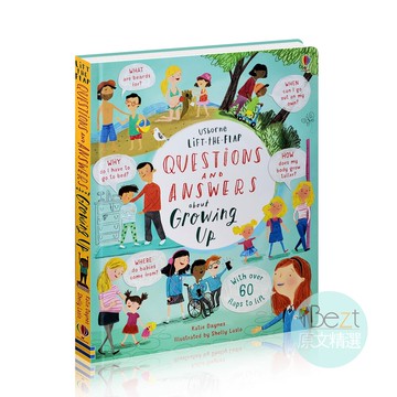 Usborne Lift-the-Flap Questions & Answers about Growing Up | 外文 | 繪本 | 翻翻 | 厚紙書 | 硬頁 | 身體 | 百科 | 成長 | 好奇心 | 觀察力 | 注意力 | 集中力 | 男生女生 |