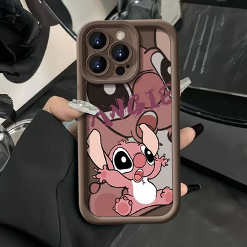 可愛重影史迪仔 適用於 Realme 真我 14X 5G 全型號 硅膠軟殼 全包鏡頭 防摔 潮牌 卡通 磨砂 手機保護殼