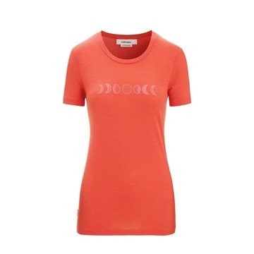 icebreaker 紐西蘭 女 tech lite ii 圓領短袖上衣-月銜半規ad150柚橘