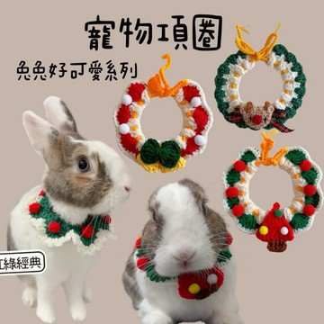 哈密兔事·寵物針織項圈｜超萌 兔兔拍照針織項圈兔兔過聖誕節衣服 兔子裝扮 兔子用品兔子衣服