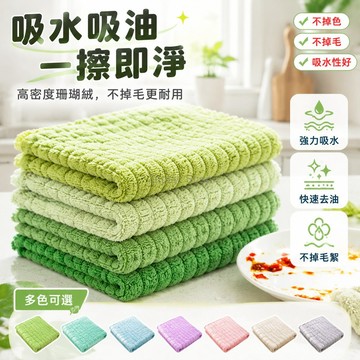 台灣出貨✨ 竹節 廚房抹布 吸水 不沾油 不掉毛 洗碗布 百潔布 家用清潔 25x30cm