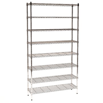 【客尊屋】小資型《粗管徑》35X120X225Hcm 銀衛士八層架