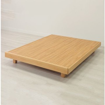 MUNA家居 拉爾淺柚木色5尺實木床底架/572A  151.5X190.2X27cm