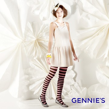 Gennies奇妮 可愛蝴蝶結春夏無袖洋裝(G1128)