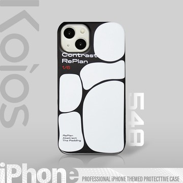 【KOIOS】黑白抽象藝術手機殼 iPhone 15 14 13 Pro max 手機殼 保護殼 薄殼