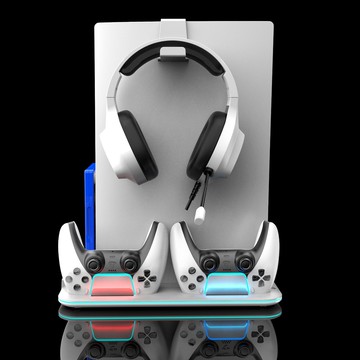 遊戲手把 控制器 新品PS5 Pro游戲主機散熱底座slim手柄充電座PS5游戲碟片耳機收納