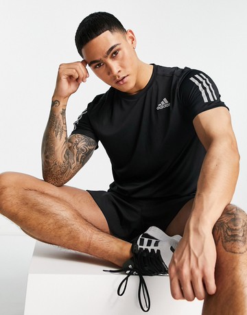 adidas Running Own The Run t-shirt in black