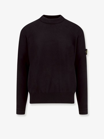 Cotton blend sweater with removable logo patch - STONE ISLAND - gender_Man