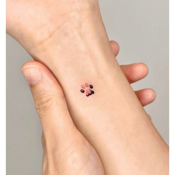 「成長印記」雙色肉球 紋身貼紙 微刺青 小清新 小心機 狗狗 紋身貼 寵物 小紅書同款 可愛 抖音同款 超美 性感