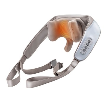 【大京電販】無線免手持/充電式肩頸按摩帶- 幻影灰