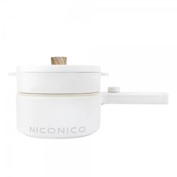 好料理 NICONICO 1.7L 蒸煮陶瓷料理鍋 附蒸籠 不沾電湯鍋 快煮鍋 美食鍋 煎鍋 炒鍋 不沾鍋 電煮鍋