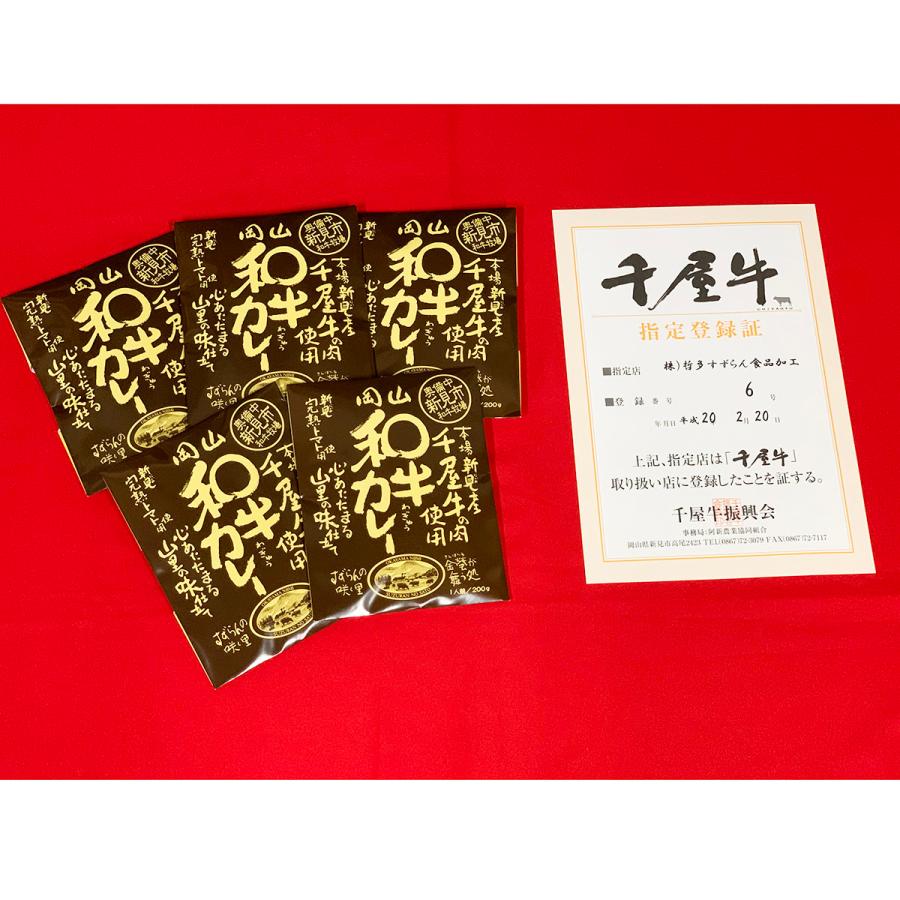 岡山 和牛カレー 5食セット 200g×5 カレー 惣菜 レトルト 常温 おかず 簡単調理 時短 牛肉 ビーフカレー