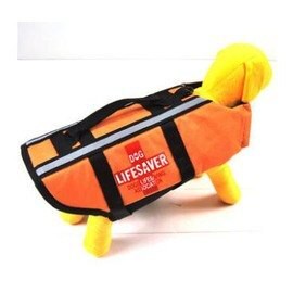 【寵物救生衣-反光-L-頸圍40-42cm-背長50cm-胸圍82-84cm】狗狗泳衣 全犬型號 反光保護-79011