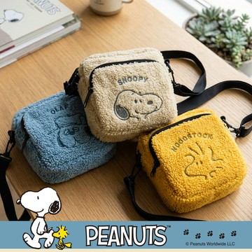 Kiiwi O! x SNOOPY 聯名款．Q毛大頭款兩用隨身包 斜背包 手機包 單肩包 旅行包 史努比 歐拉夫