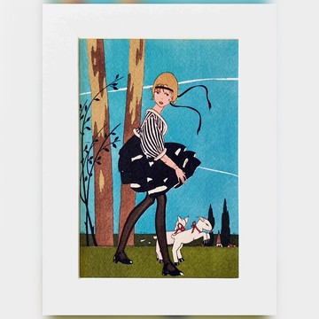 本店獨立印製 - 法國1919年VINTAGE - 藝術月刊內頁插畫