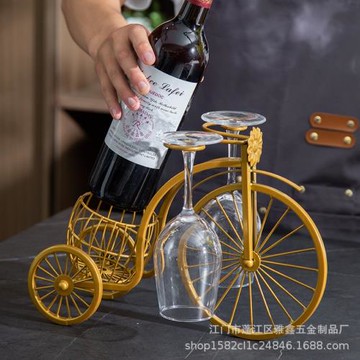 創意紅酒杯架高腳杯葡萄家用酒柜裝飾倒掛酒架子擺件簡約歐式A030