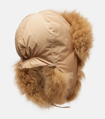 Yves Salomon Shearling-trimmed down hat