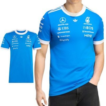 Adidas Mer Bw Drj M 男款 藍色 F1 賽車 賓士 吸濕 排汗 運動 休閒 短袖 KW1660