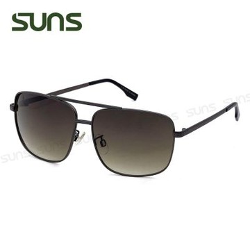【SUNS】時尚方框太陽眼鏡 中性駕駛墨鏡 墨綠色 輕量細框設計 S538 抗UV400