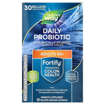 Nature's Way, Fortify®，50 歲以上成年人日常益生菌，300 億 CFU，30 粒緩釋膠囊
