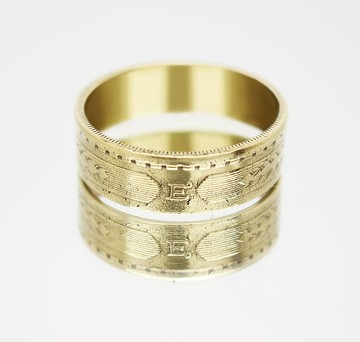 智利硬幣戒指 5 centesimos 1960-1970 男士硬幣戒指 女士硬幣戒指