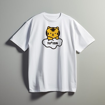 李好(哩虎)系列 | 雲朵 | 白色印花T Shirt