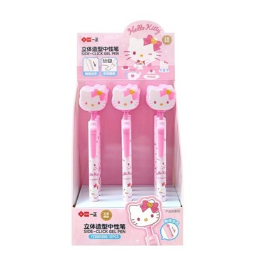 文具 iigen一正 三麗鷗立體造型中性筆 可愛 kitty 學生按動寫字筆 按動寫字筆 YZ880386 文具用品