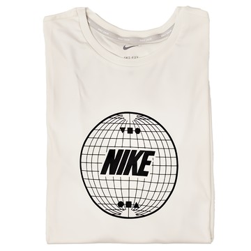 NIKE 耐吉 男性短袖防曬衣 NESSE476-100  L  圖樣 白色