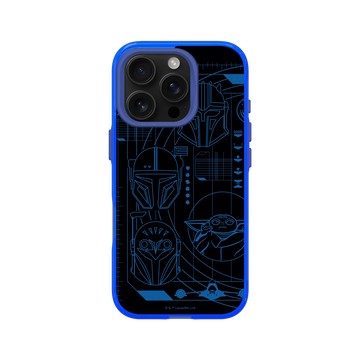 iPhone 16 Pro Clear 激光藍 - 迪士尼-星際大戰 Star Wars - 曼達洛人-線稿風格