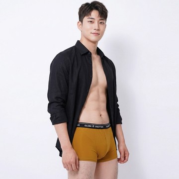 【遊遍天下】MIT台灣製男款彈性透氣涼感內褲 四角褲 GP3002金黃(無痕內褲 平口內褲 M-5L)