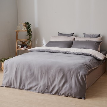 戀家小舖 100%天絲 床包被套組 / 雙人加大【沉穩灰】60支天絲 含兩件枕套 永恆系列 台灣製