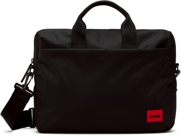 HUGO 黑色 Multi-Pocket 公文包
