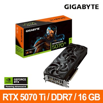 技嘉GIGABYTE GeForce RTX 5070Ti WINDFORCE OC SFF 16G 顯示卡 RTX5070Ti