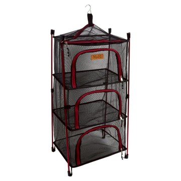 Nuit 努特 站立式鋁合金餐廚方形吊籃 NTF270  黑色  3層  1個