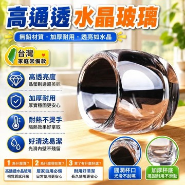 ✨台灣出貨✨【瘋搶中】無鉛玻璃茶杯水晶不燙手個人專用加厚家用中式養生酒杯 JQI5