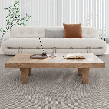 【免運宅配】實木茶幾小戶型矮桌侘寂風茶桌設計師飄窗桌子民宿複古風日式茶幾和室桌 原木茶幾 客廳茶幾桌 木桌子 飄窗書桌