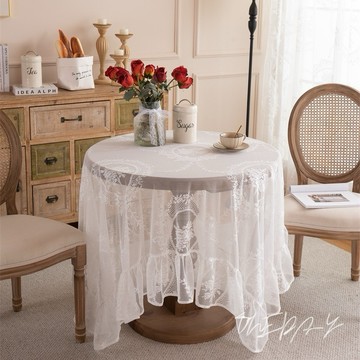 ONEDAY ✨魚尾蕾絲桌布 法式浪漫桌布 蕾絲桌布 婚禮裝飾 拍照背景布 網紗 蕾絲布 餐桌布 桌巾