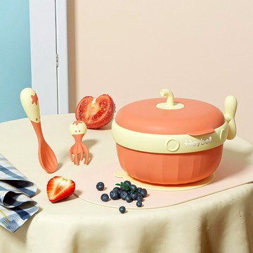 吸盤碗 寶寶注水保溫碗輔食碗嬰幼兒可拆洗兒童防燙防摔兒童餐具套裝拆卸『CM41726』