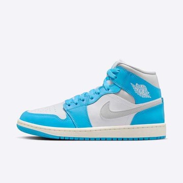 Kixpress-Nike Wmns Air Jordan 1 Mid 男女 運動休閒鞋 中筒 AJ1 水藍 [BQ6472-400]