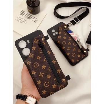 老花便攜小零錢包適用OPPOA58x手機殼Reno13/12pro防摔硅膠殼A3X斜挎背繩子A97/A72/A57/A55通用K11x保護皮套