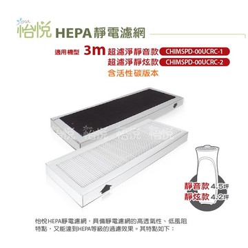怡悅HEPA濾網 含活性碳版 適用於 3m 超濾淨 靜音 靜炫款 淨巧型 FA-X50T FA-X50S FA-X30