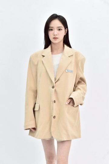 (XL) blackfriday 棕色長袖卡其西裝外套