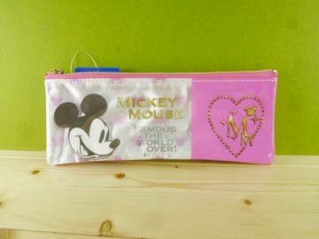 【震撼精品百貨】Micky Mouse_米奇/米妮 ~筆袋-粉白