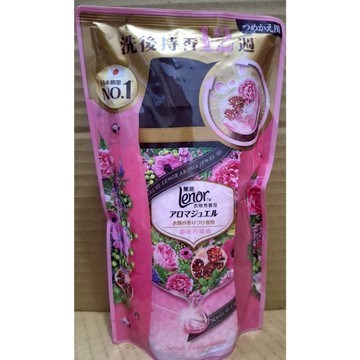 日本P&G蘭諾衣物芳香豆甜花石榴補充包455mL