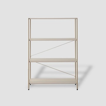 伊登鐵製烤漆四層架90 橡木杏