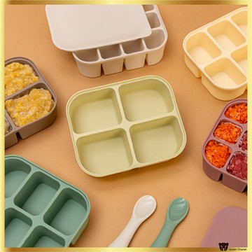 [韓國製造] Bluemama 鉑金矽膠嬰兒食品立方體容器