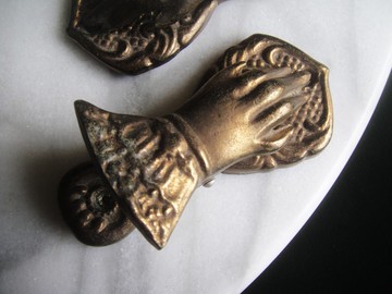 【老時光 OLD-TIME】早期二手歐洲老件手形紙鎮文件夾#1