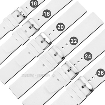 Watchband /舒適耐用輕便運動型矽膠錶帶 白色