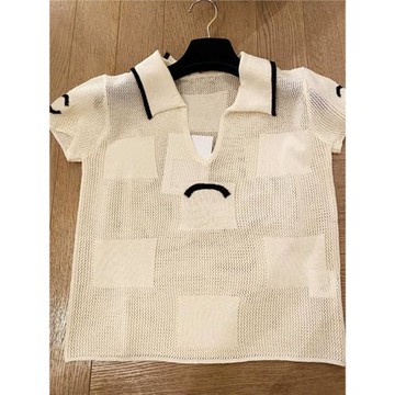 鏤空春夏新款小香風氣質薄款短袖針織衫女鏤空寬松百搭T恤上衣潮