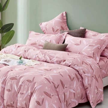 夢之語 吸濕排汗萊賽爾纖維兩用被床包4件組  床包 + 被套 + 枕套 2個  床包 雙人 + 被套 King Size  比琳達